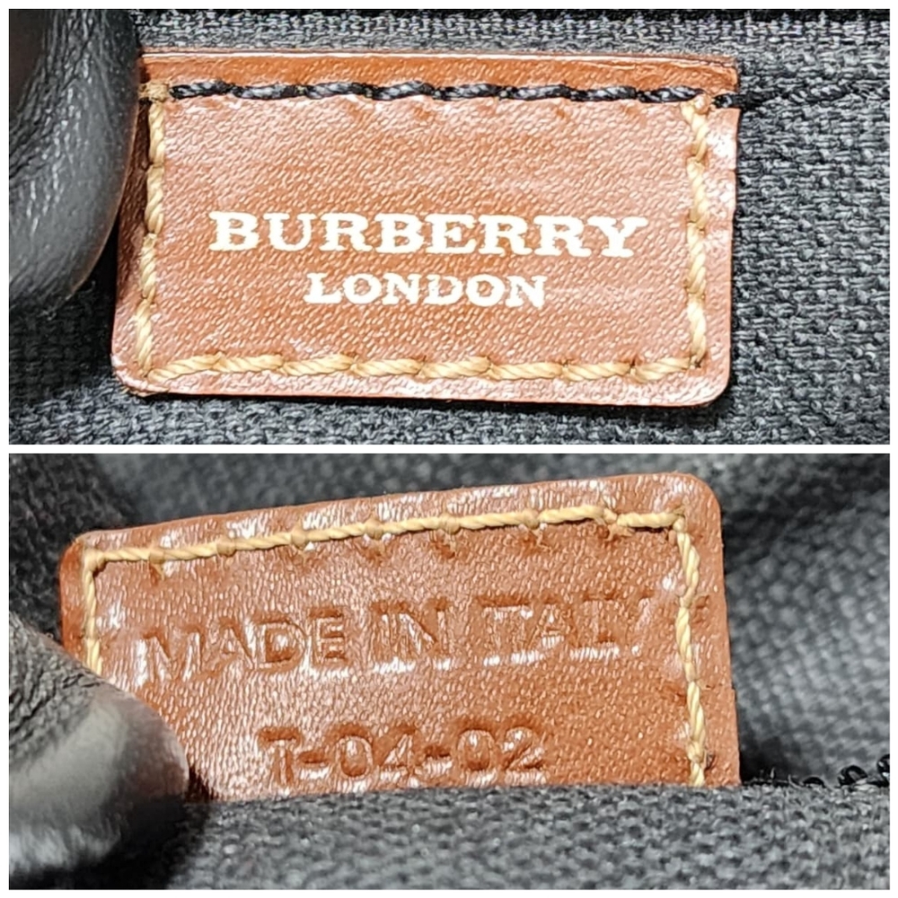 Burberry Vintage Haymarket Check Pebbled Messenger Bag Brown/Beige - Picture 4 of 15
